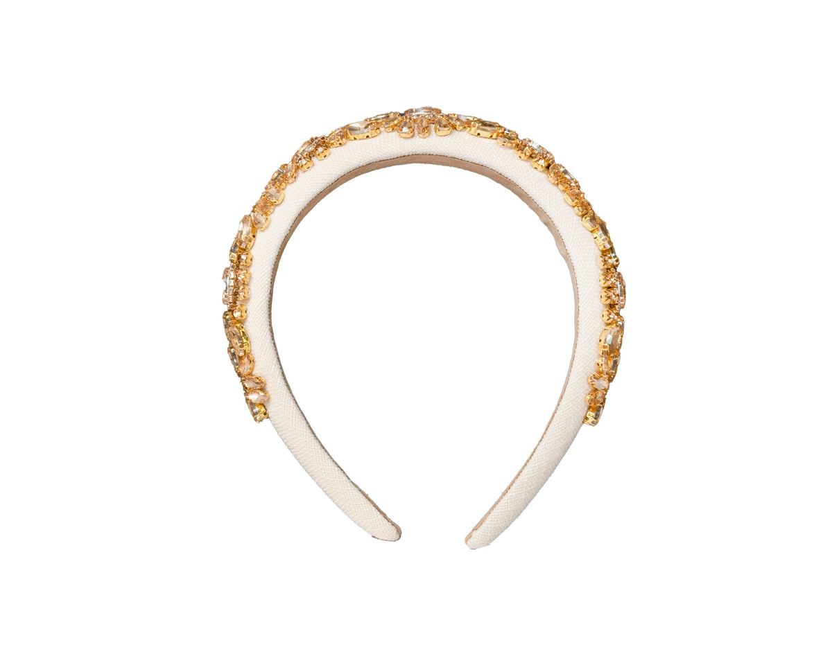 Amber Jewel Floral Headband