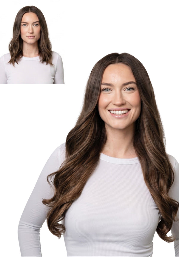 20" Peanut Butter Cup #4/27 Clip-in Extensions (160 g)