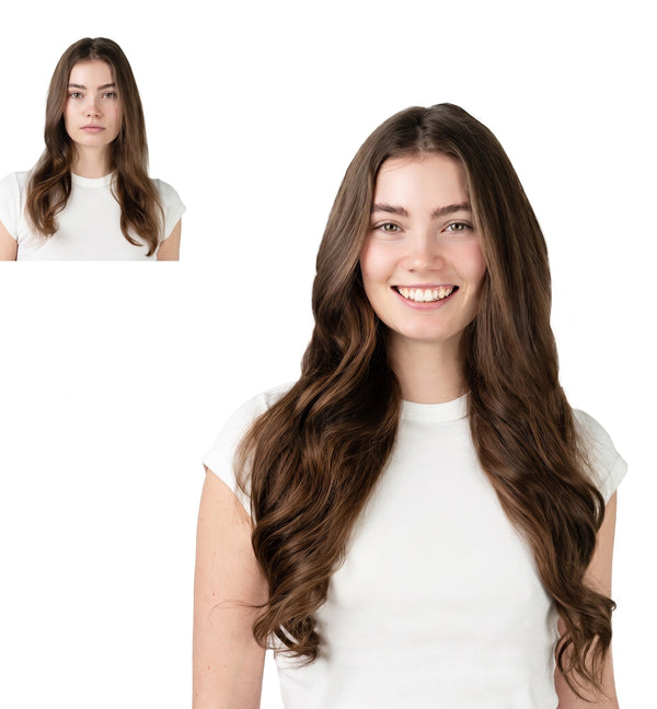 20" Milk Chocolate #4 Clip-in Extensions (160 g)