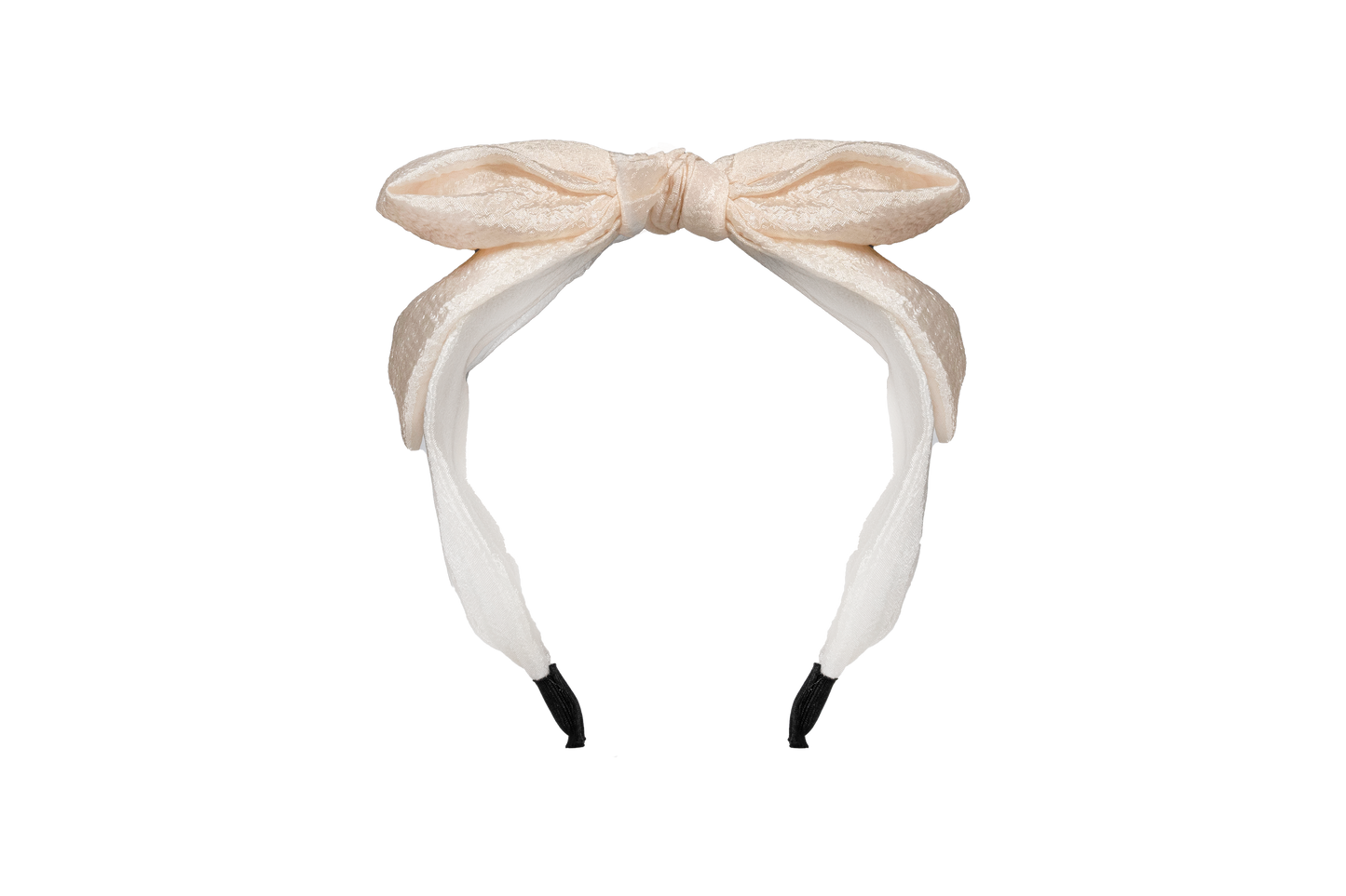 Locks & Mane satin bow headband with large fabric bow