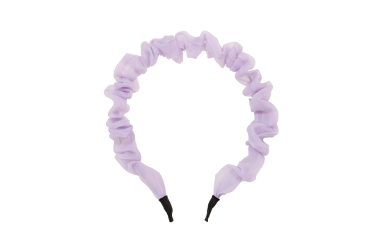 Lavender & Nude Ruched Tulle Skinny Headband