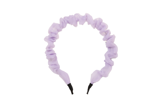 Lavender Ruched Tulle Skinny Headband