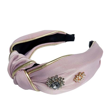 Pink Jeweled Knotted Headband