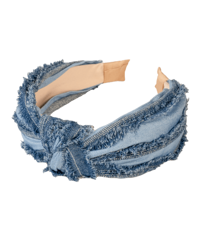 Locks & Mane enzyme washed denim headband