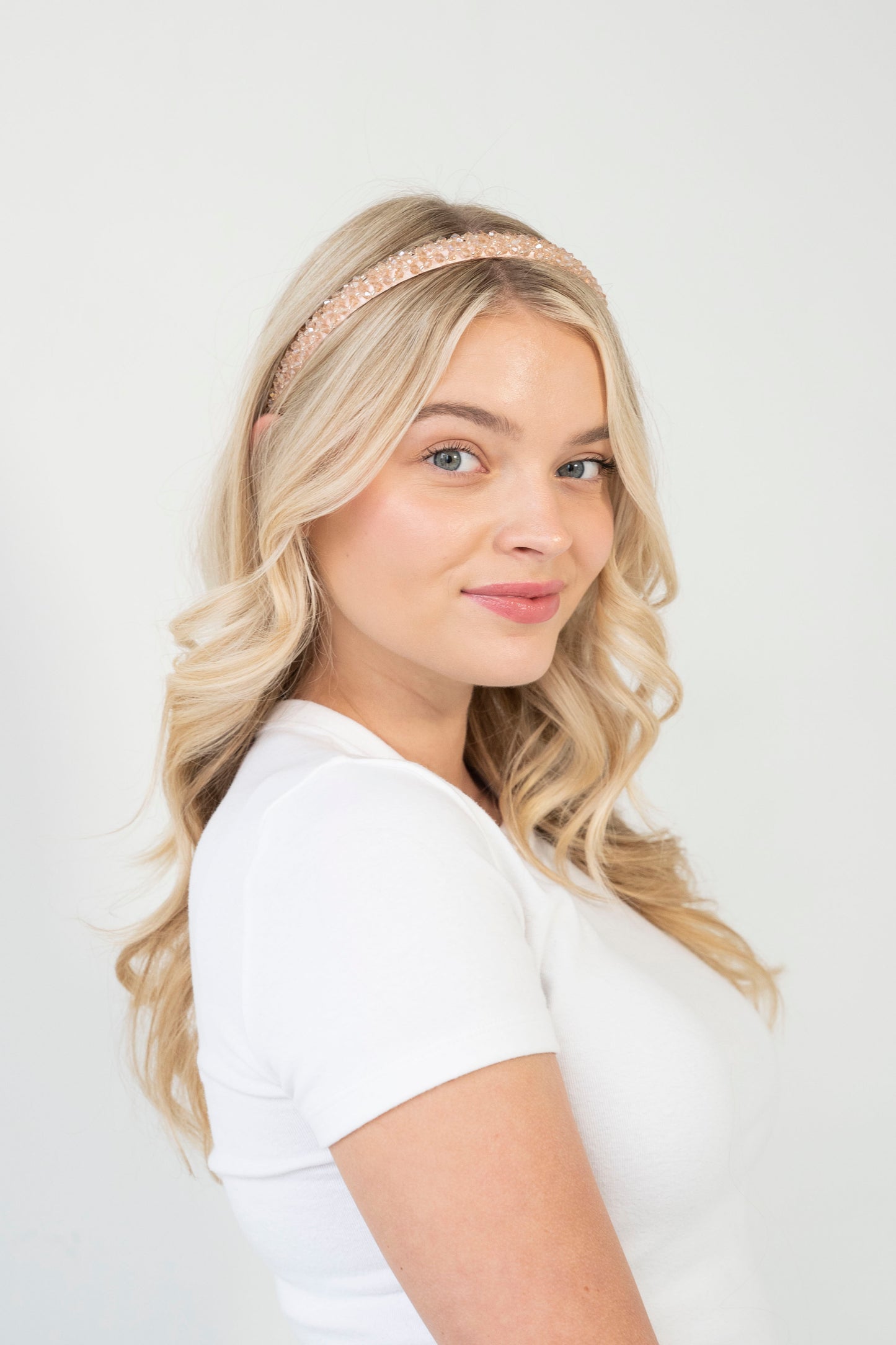Mini Gem Skinny Headband - Gold