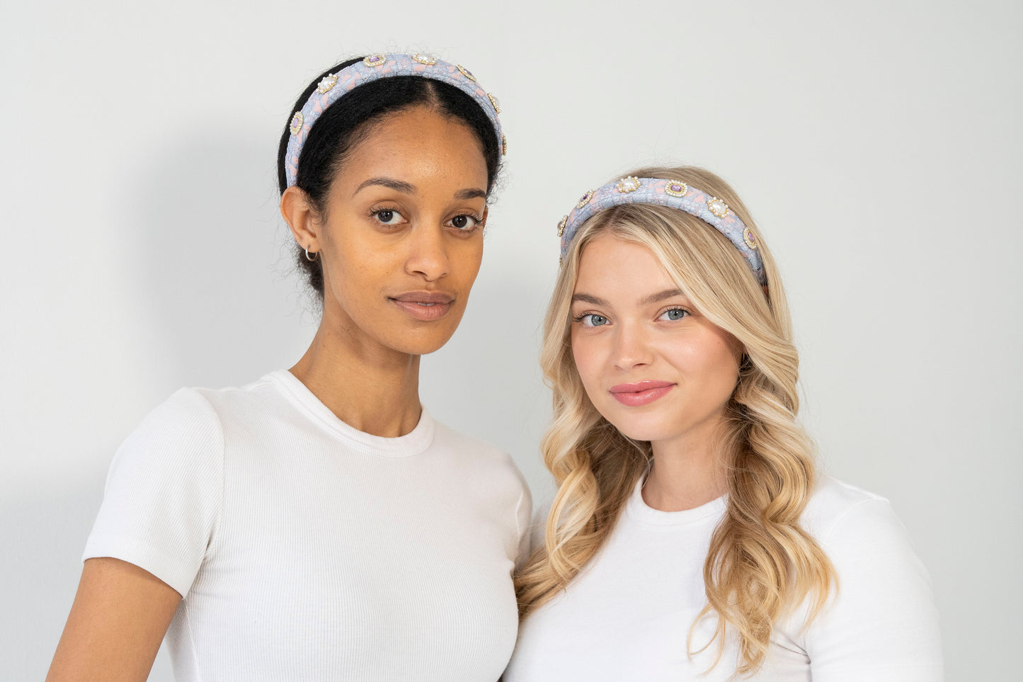Jewelled Lace Headband - Lavendar