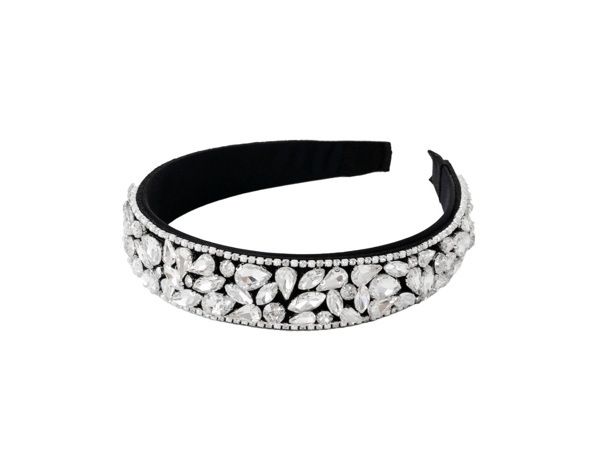 Teardrop Gem Headband - Black