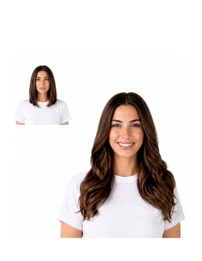 Locks & Mane clip-in extension – Peanut Butter Cup #4/27, 16"