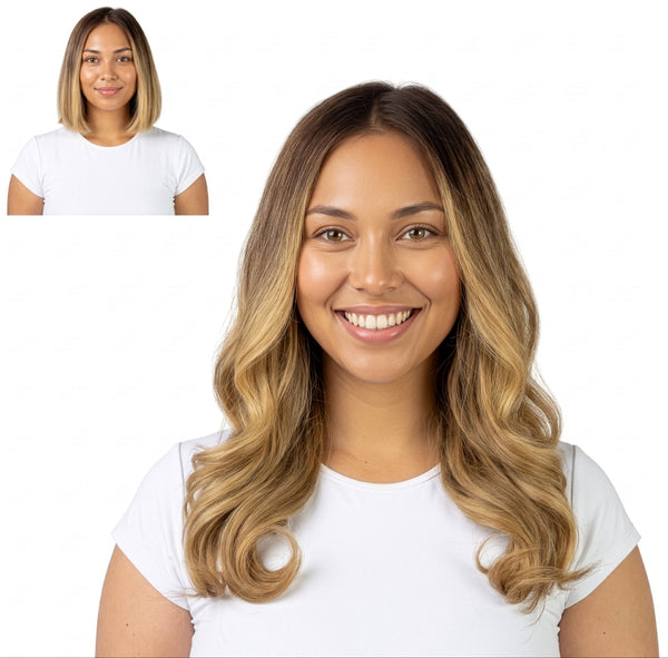 16" Butterscotch #6/27 Clip-in Extensions (130 g)