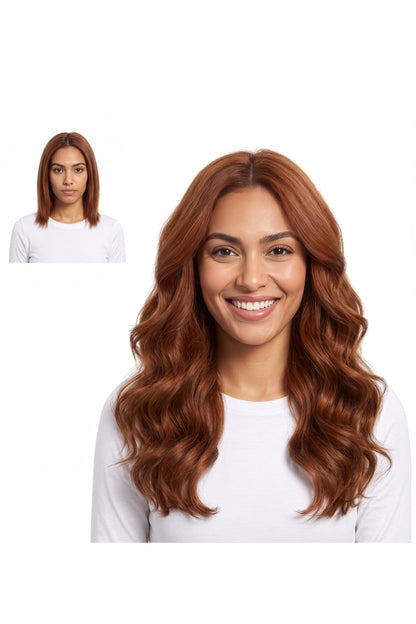 Locks & Mane clip-in extension – Gingerbread #4/30, 18"