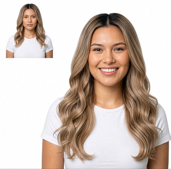 18" Butter Pecan #6/24 Clip-in Extensions (140 g)