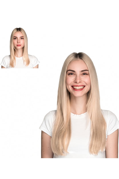 Locks & Mane clip-in extension – Vanilla #613, 18"