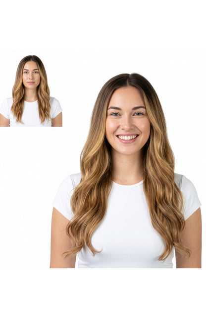 Locks & Mane clip-in extension – Butterscotch #6/27, 20"