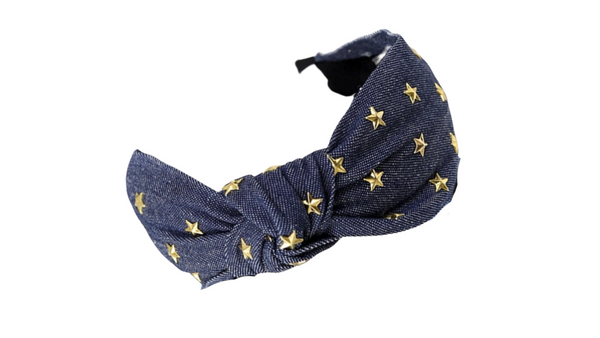 Locks & Mane knotted denim star headband