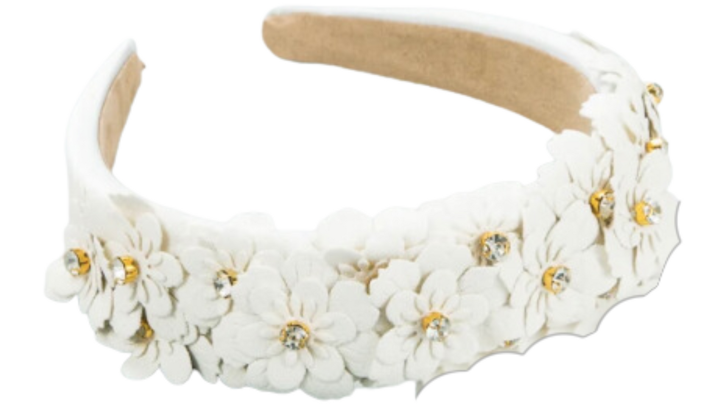 Leather Fleurette Headband