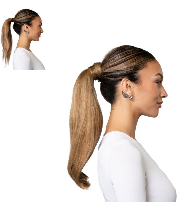 18" Butterscotch #6/27 Straight Ponytail Extensions (120 g)
