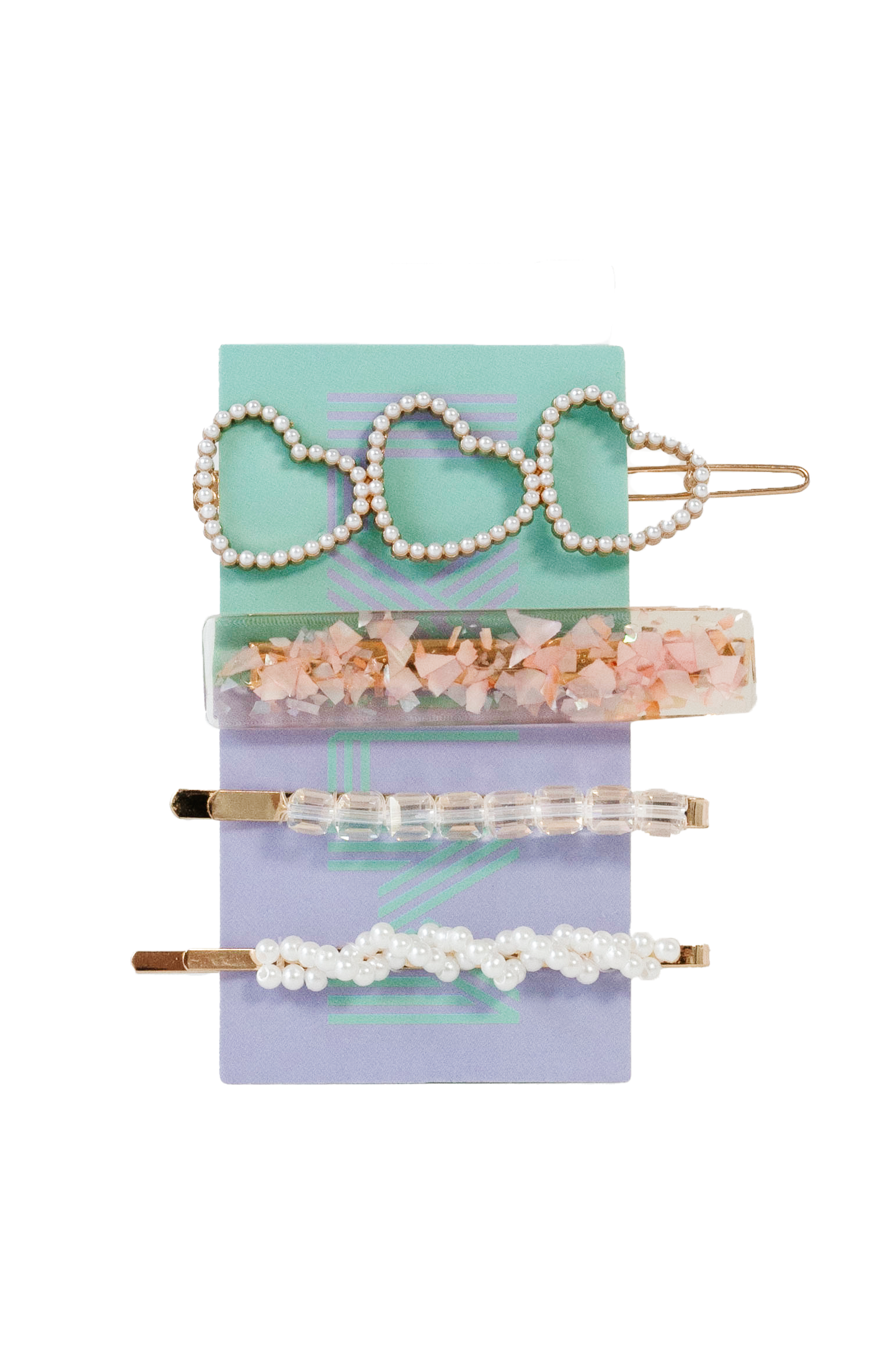 3 Hearts Barrette Set