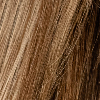 18 inch clip-in hair extensions Peanut Buttercup brown highlighted — Locks & Mane