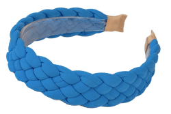 Soft Touch Braided Headband in Blue