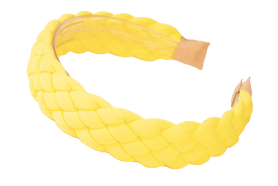 Soft Touch Braided Headband in Yellow